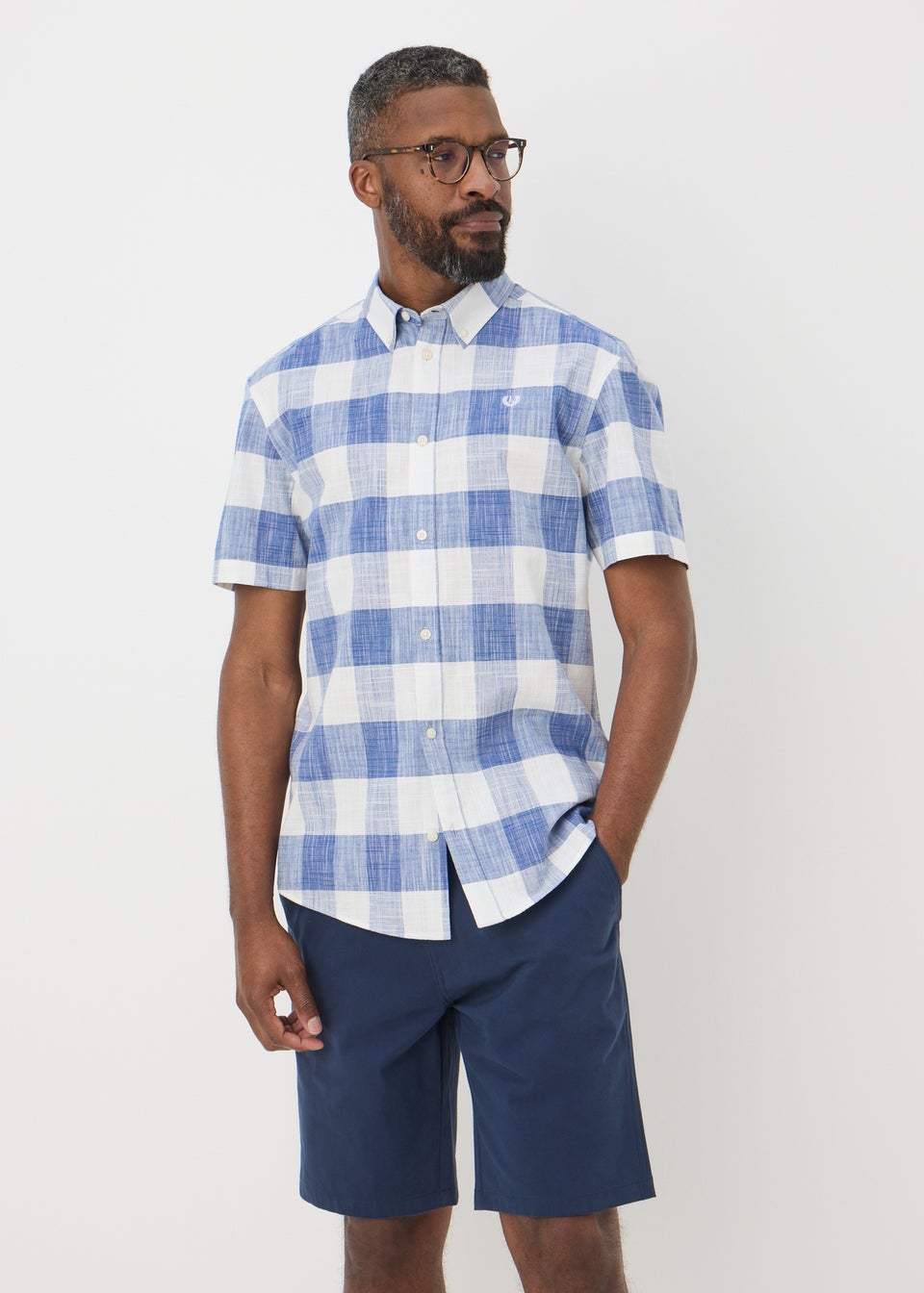 Lincoln Blue Check Slub Shirt