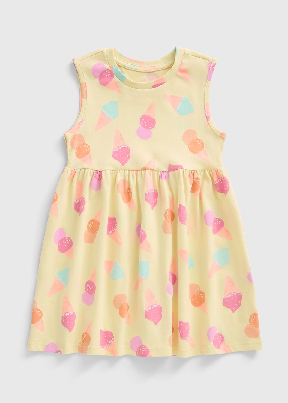 Girls Yellow Ice Cream Dress (1-7yrs)