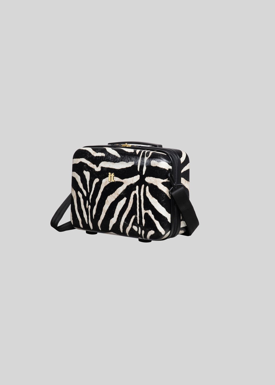 IT Luggage Sheen Zebra Hardshell Vanity