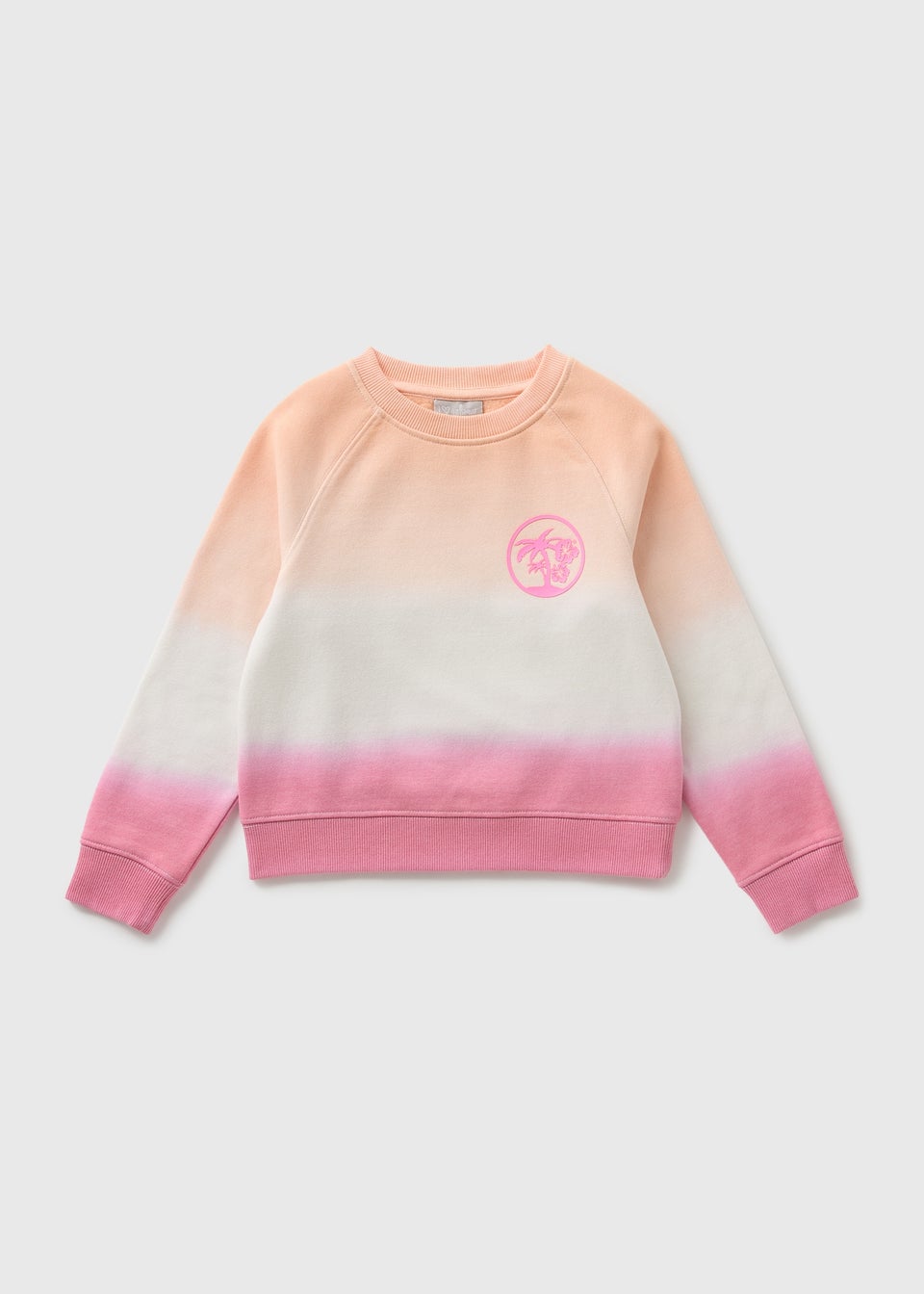 Girls Coral Tropical Tie Dye Sweatshirt (7-15yrs)