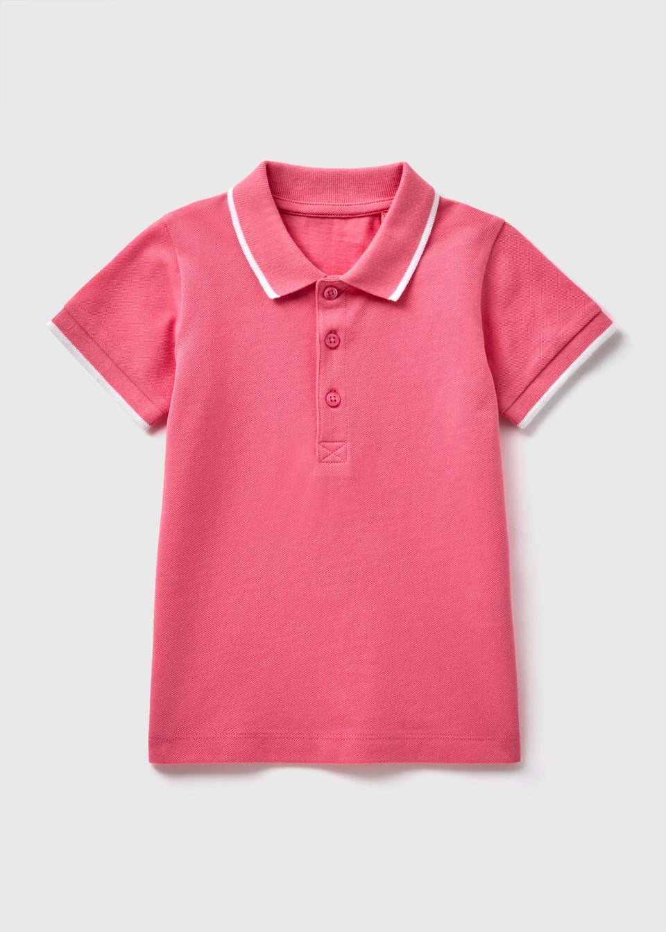 Boys Pink Casual Polo Shirt (1-7yrs)