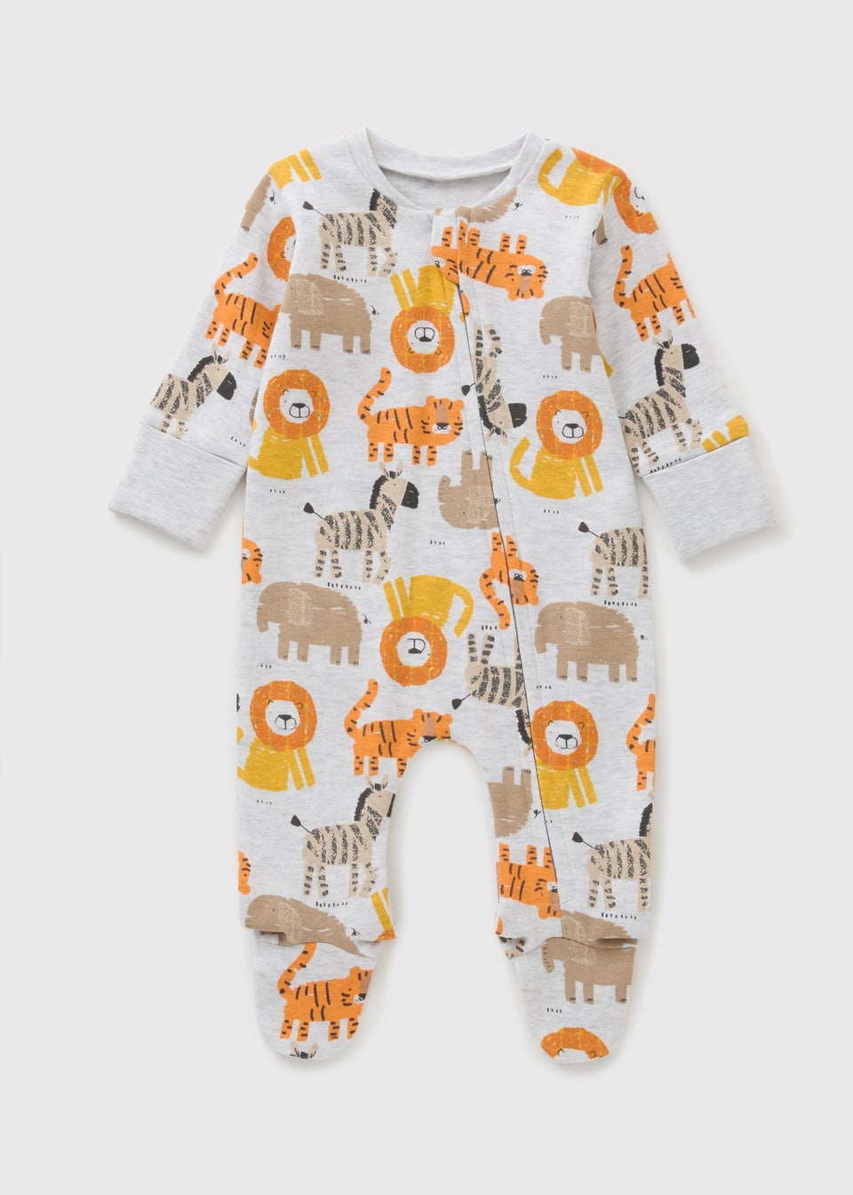 Baby Grey Lion Sleepsuit (Newborn-18mths)