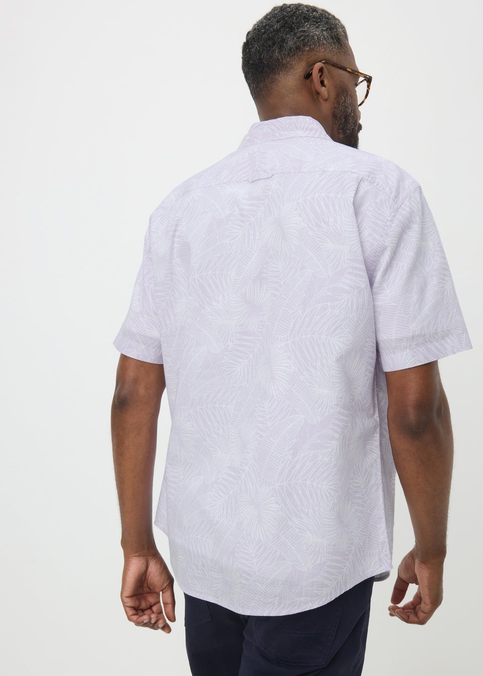 Lilac Hawaiian Print Shirt