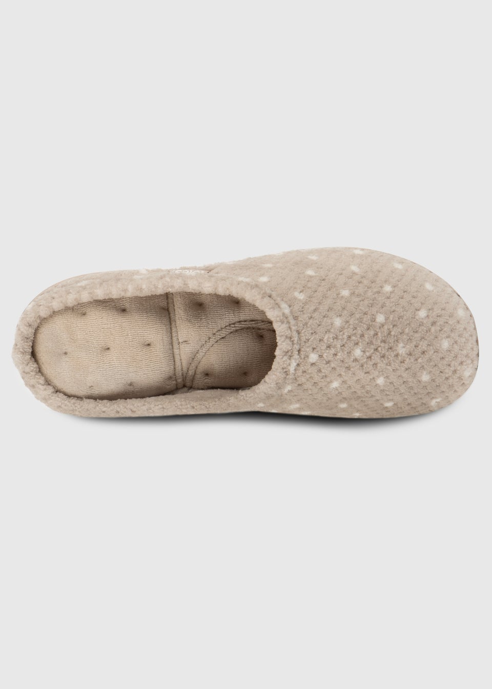 Totes Isotoner Natural Ladies Popcorn Terry Mule Slippers
