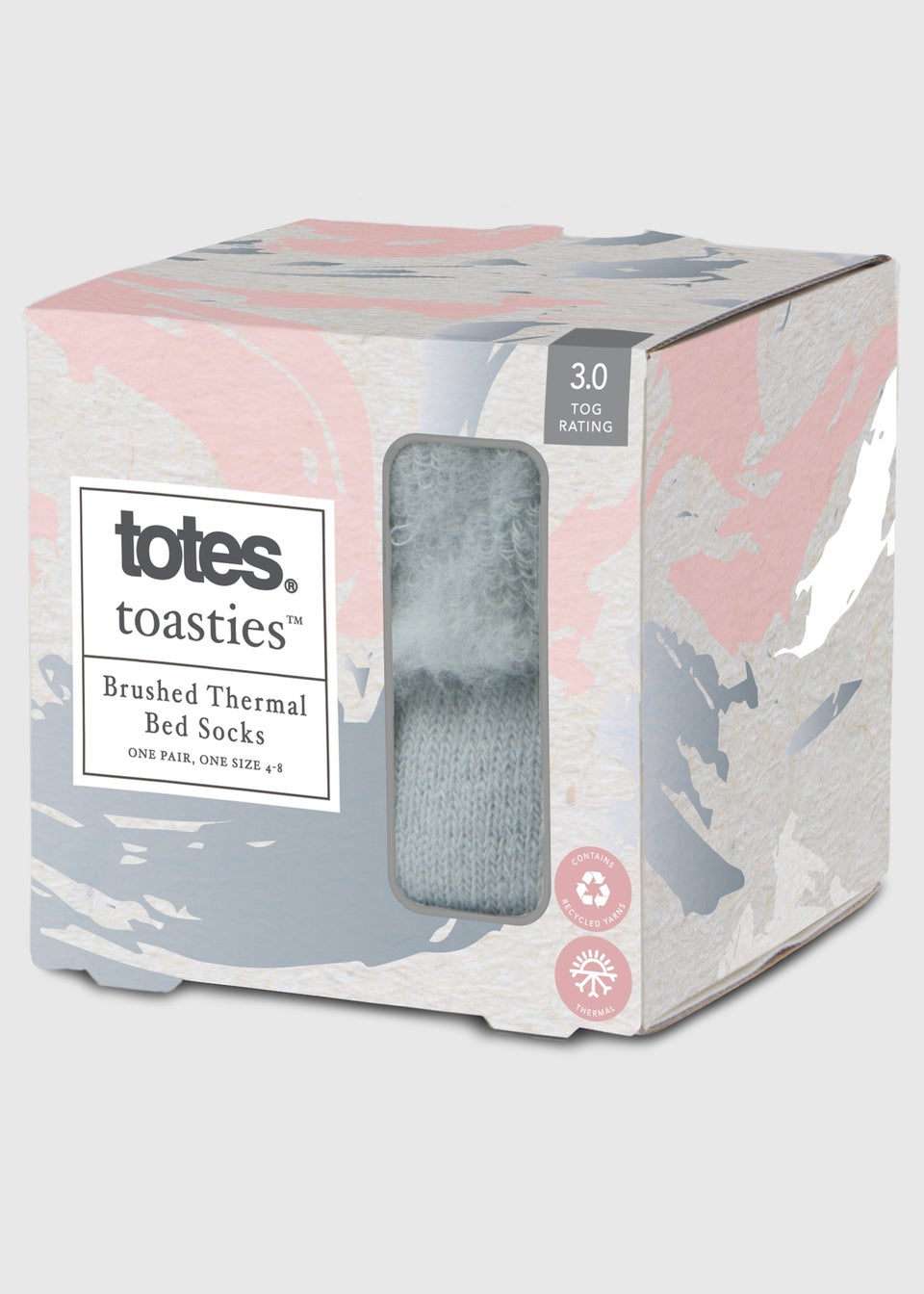 Totes Toasties Blue Ladies Thermal Brushed Bed Sock