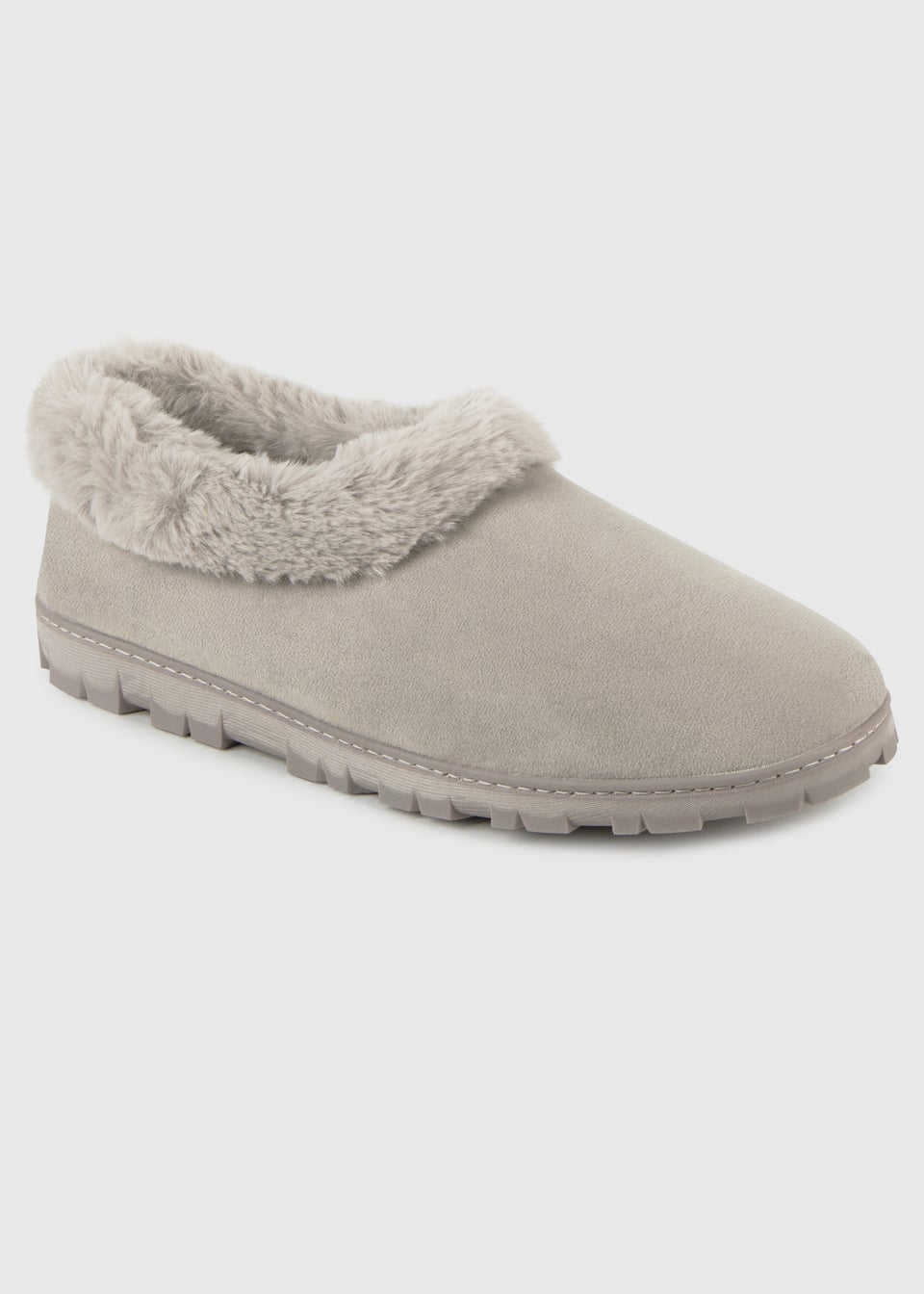 Totes Toasties Grey Ladies Microsuede Shoot Slippers
