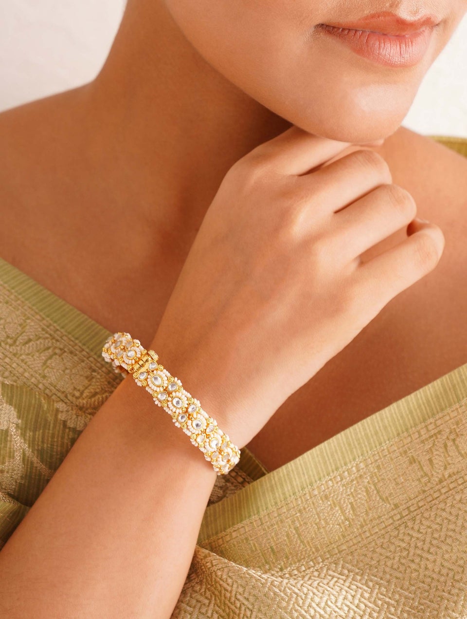 Jaypore Women Gold Screw Copper Bangles - Free Size