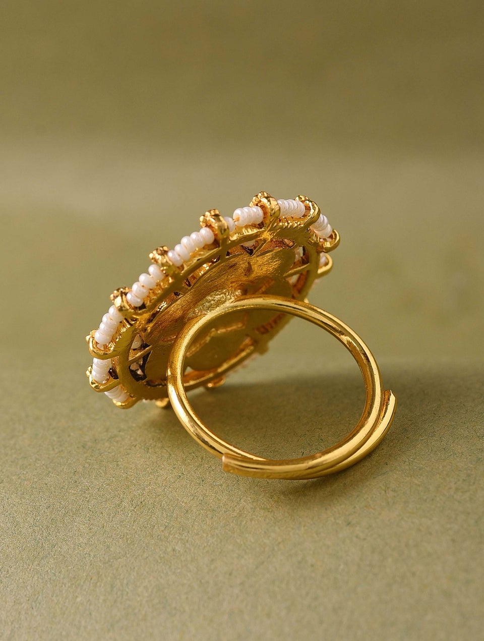 Jaypore Women Multicolour Adjustable Copper Ring - Free Size
