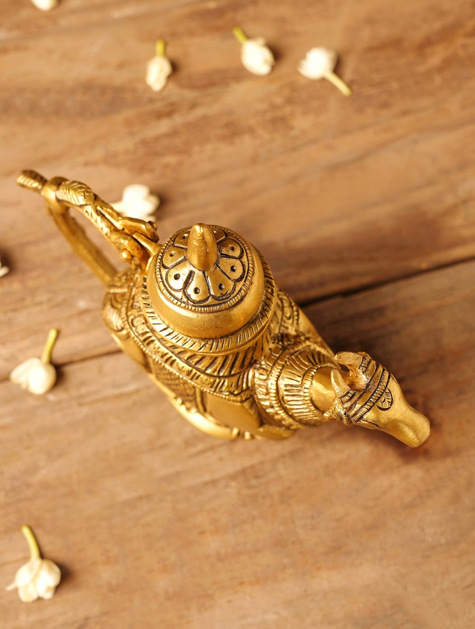Jaypore Antique Gold Brass Hand Crafted Tabletop Accents - Free Size