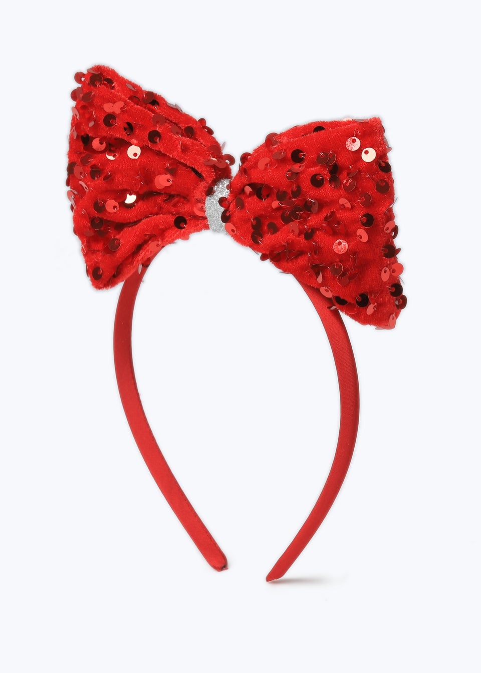 Muse Girls Red Christmas Bow Headband