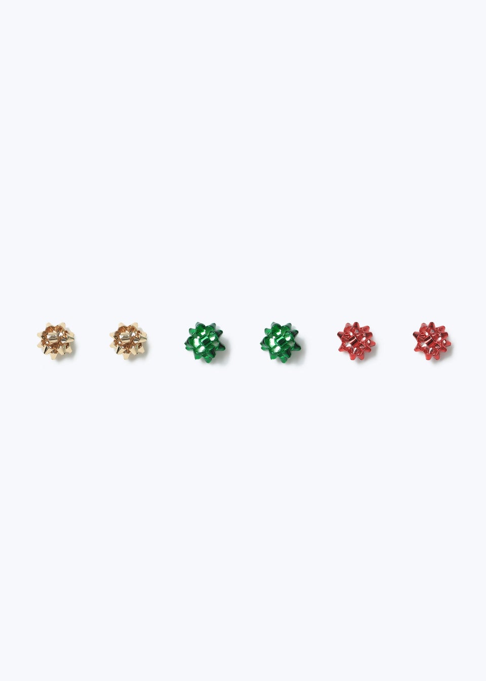 Muse 3 Pack Multicolour Christmas Novelty Present Earrings Matalan