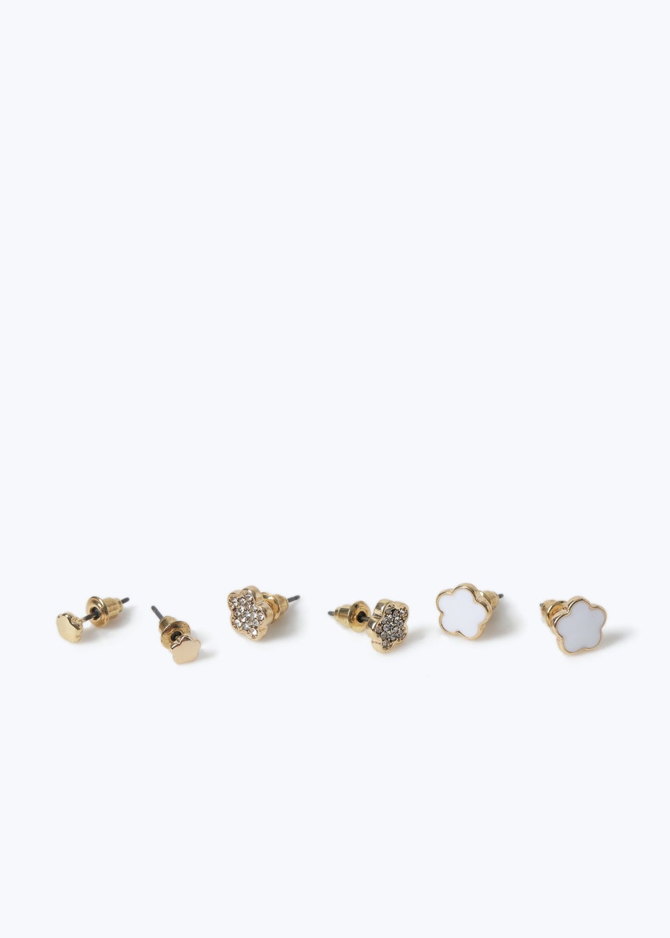 Muse White Flower Stud Earring Multipack