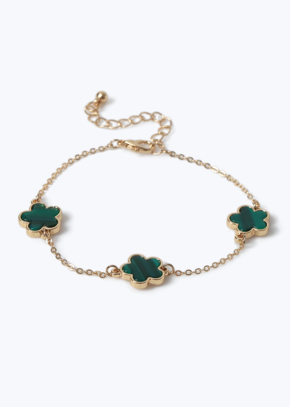Muse Green Gold Flower Bracelet