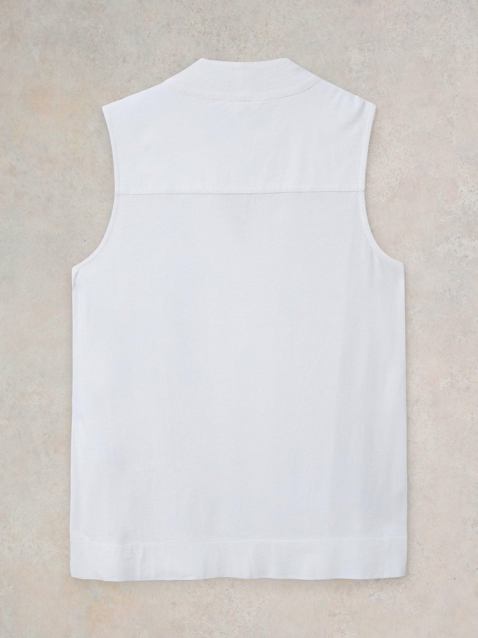Celia Ärmellose Bluse aus Materialmix