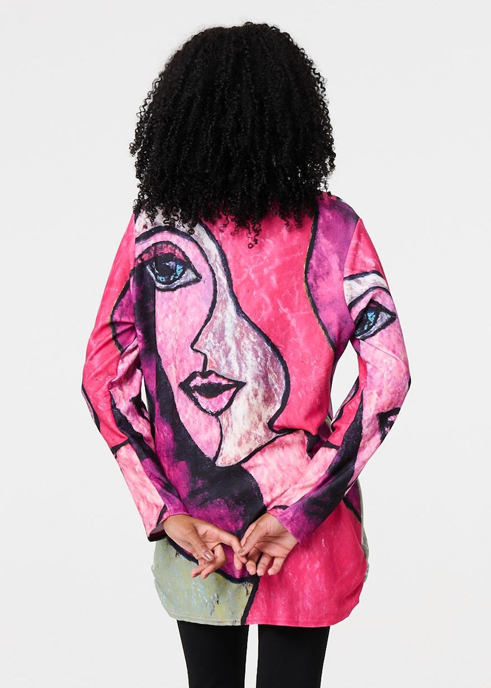 Izabel London Red Abstract Sequin Detail Tunic Top