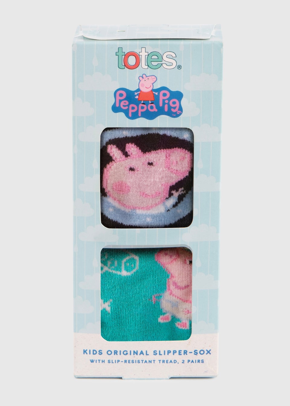 Totes Peppa Pig Childrens Novelty Original Slipper Sock (Twin Pack)