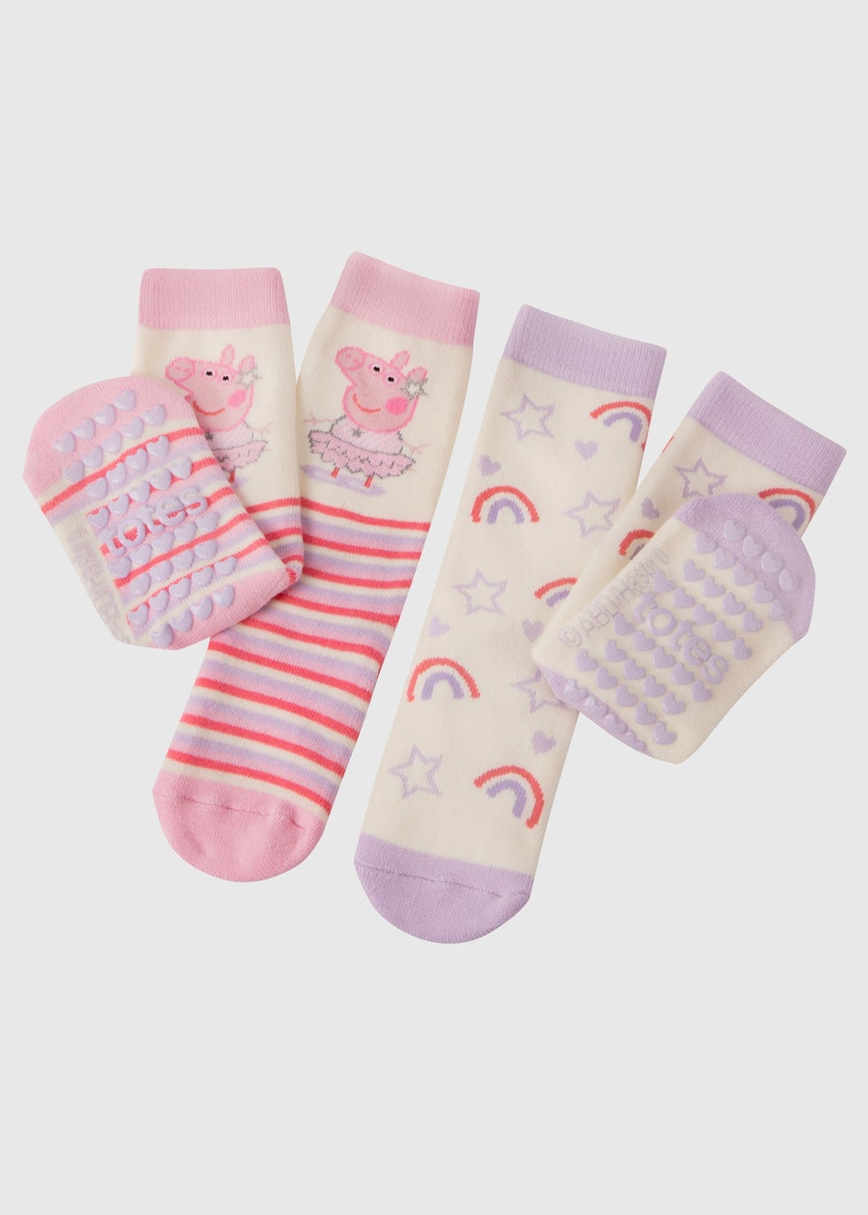 Totes Peppa Pig Childrens Novelty Original Slipper Sock (Twin Pack)
