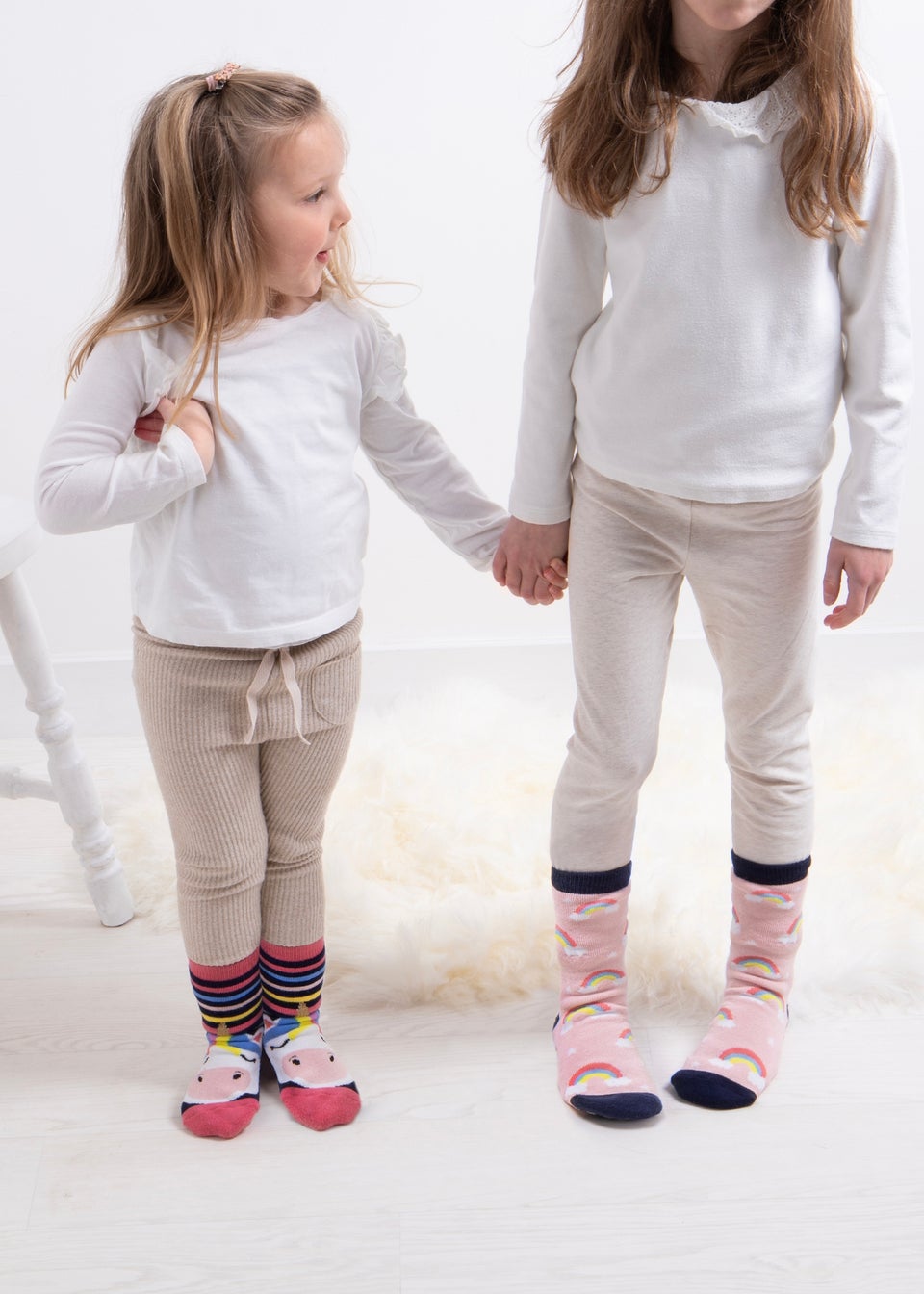 Totes Toasties Pink Childrens Original Slipper Socks (Twin Pack)