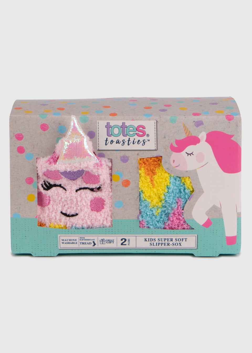 Totes Toasties Pink Girls Super Soft Slipper Socks (Twin Pack)