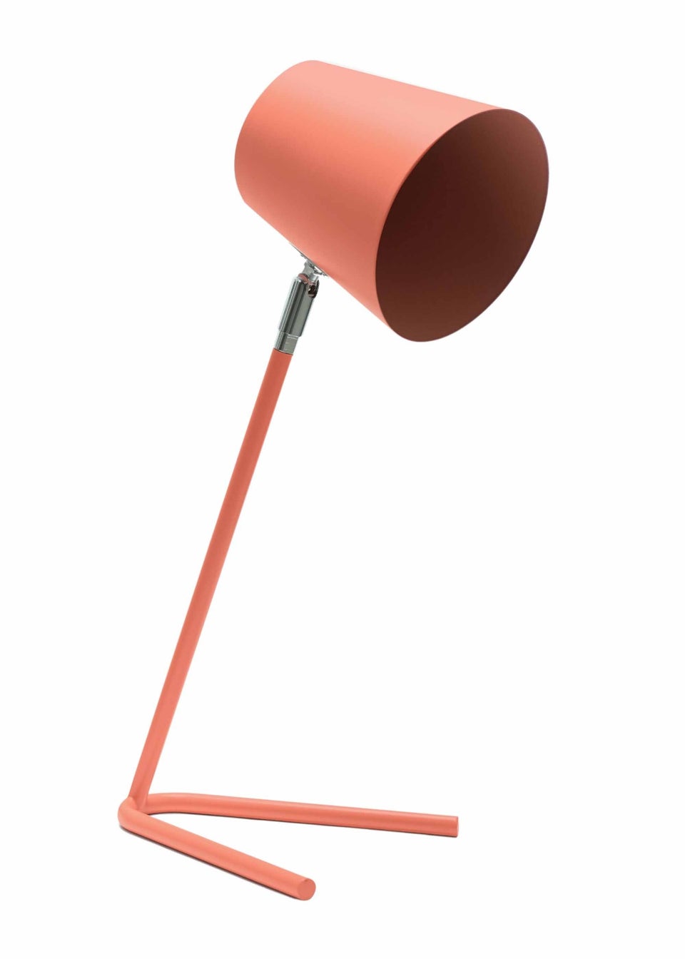 ValueLights Lark  Pink Table Lamp with Pink Tapered Shade (41cm x 18.5cm x 15cm)