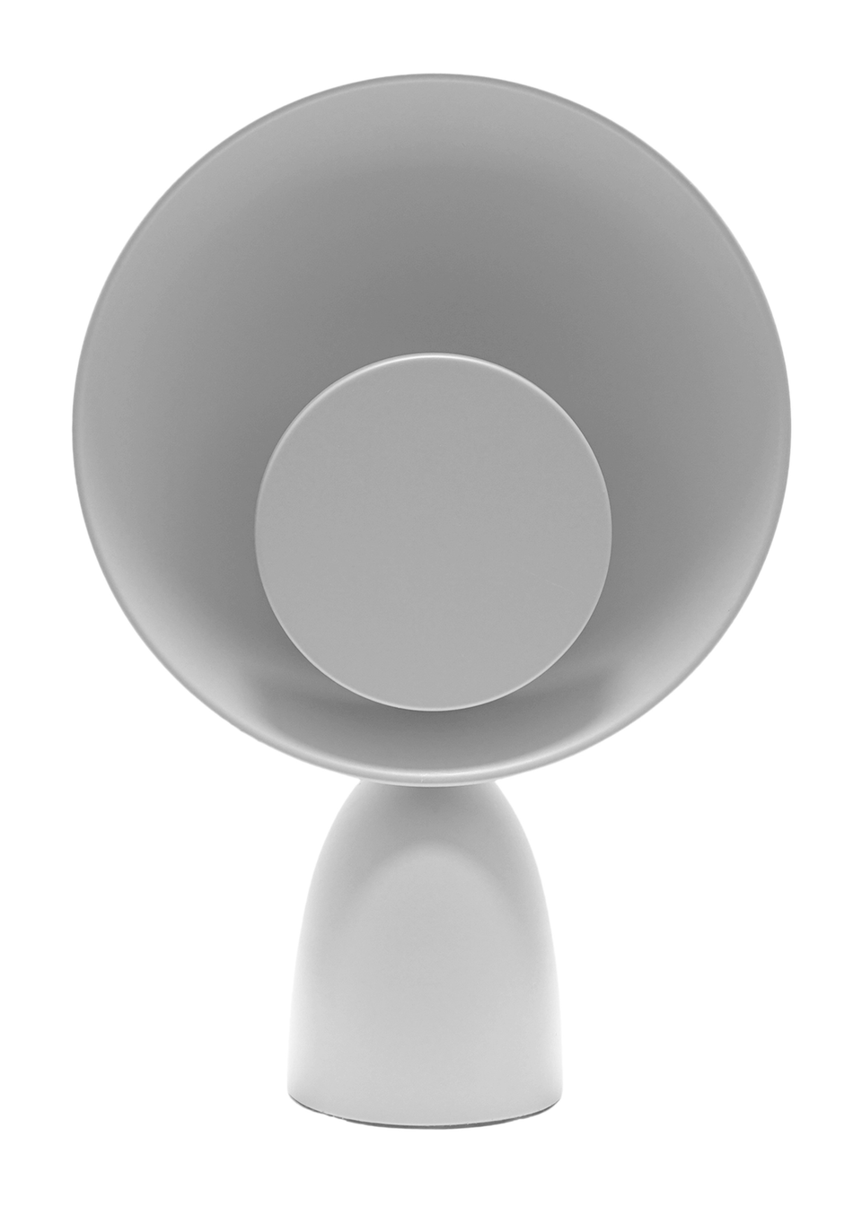 ValueLights Saffy Matte Grey Table Lamp with Grey Shade (35cm x 24.5cm x 10cm)