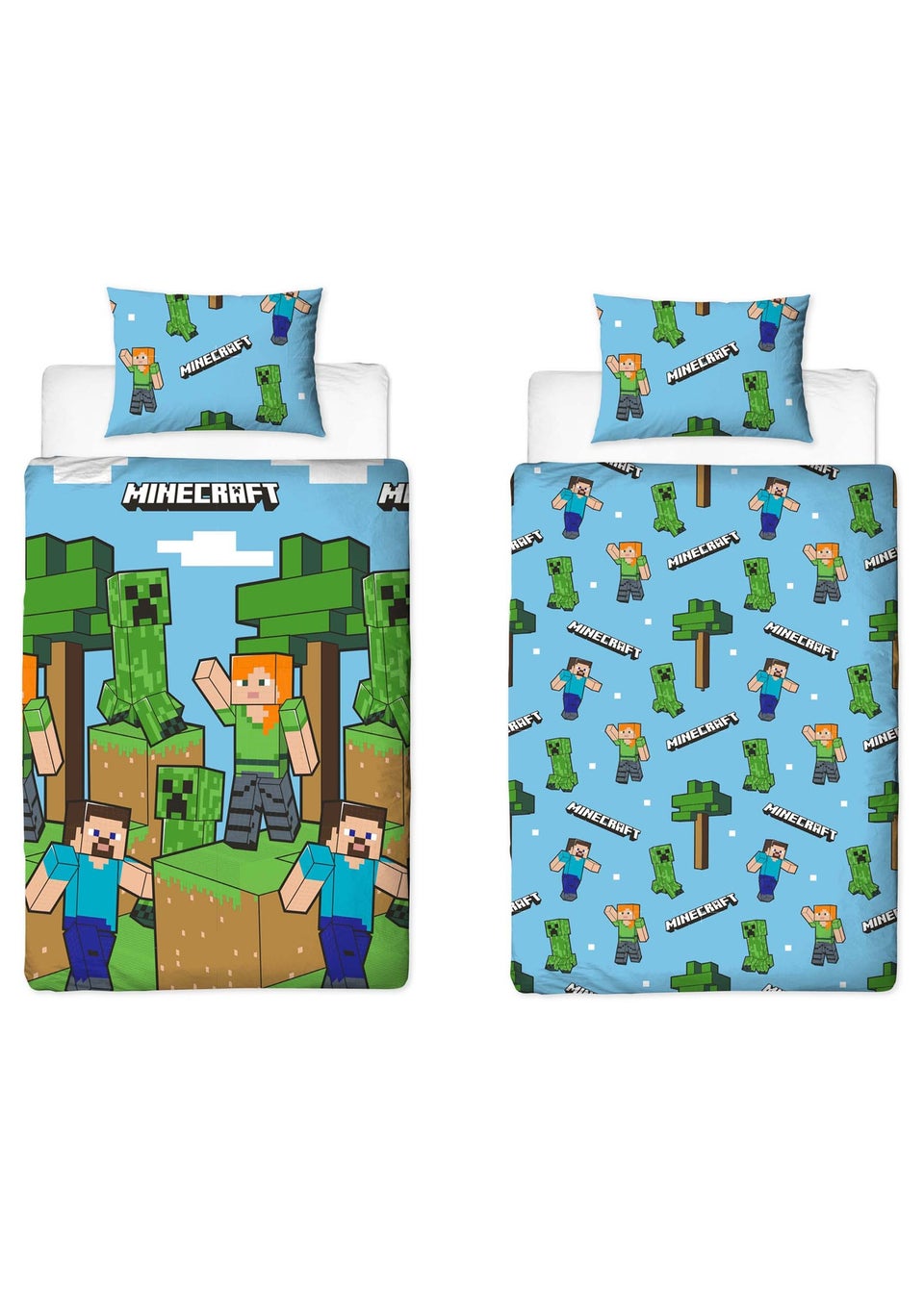 Minecraft Reversible 2 Sided Duvet Cover Set