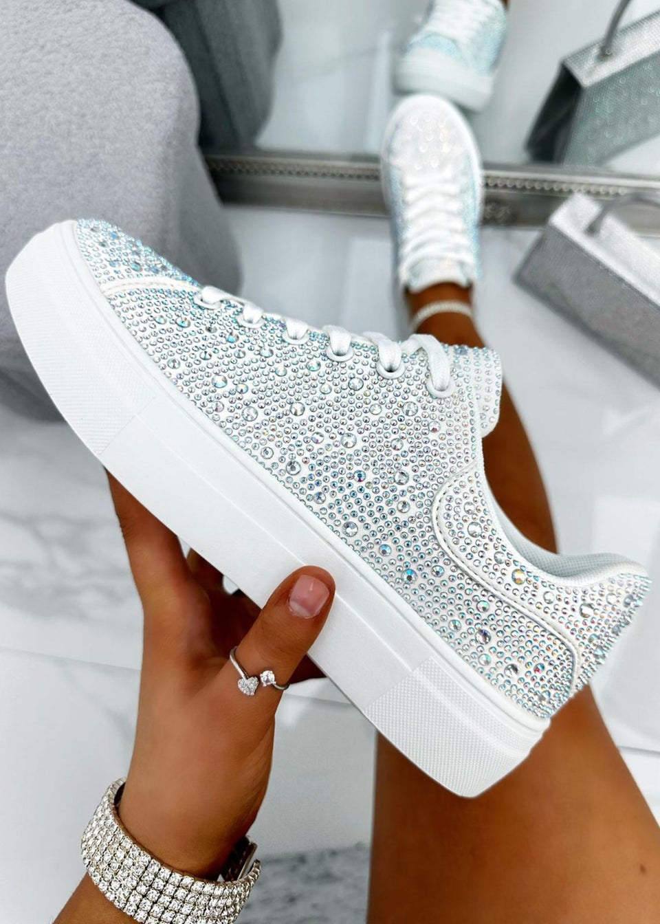 Matalan glitter trainers sales