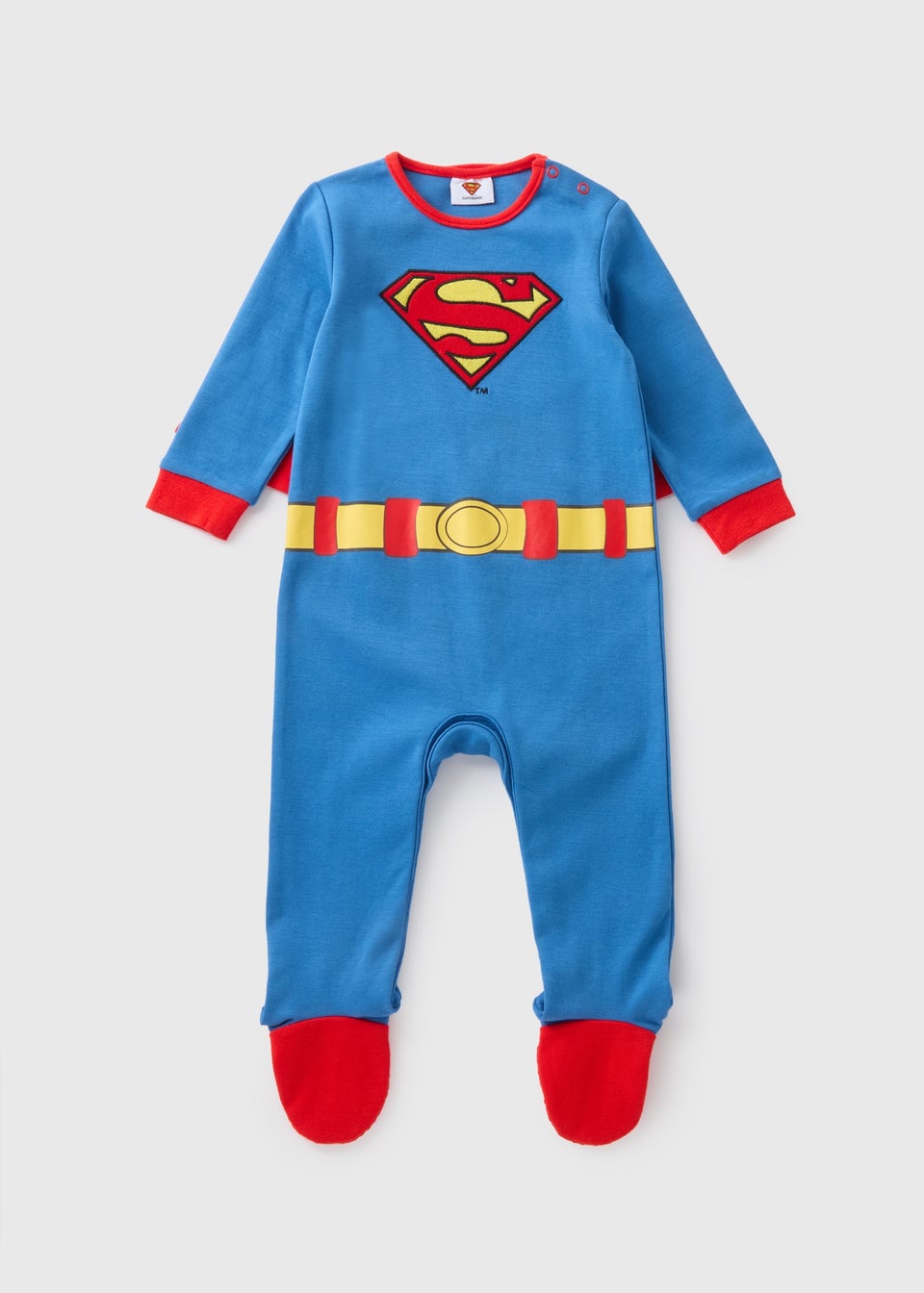 Baby Blue Superman Sleepsuit & Cape (Newborn-18mths)