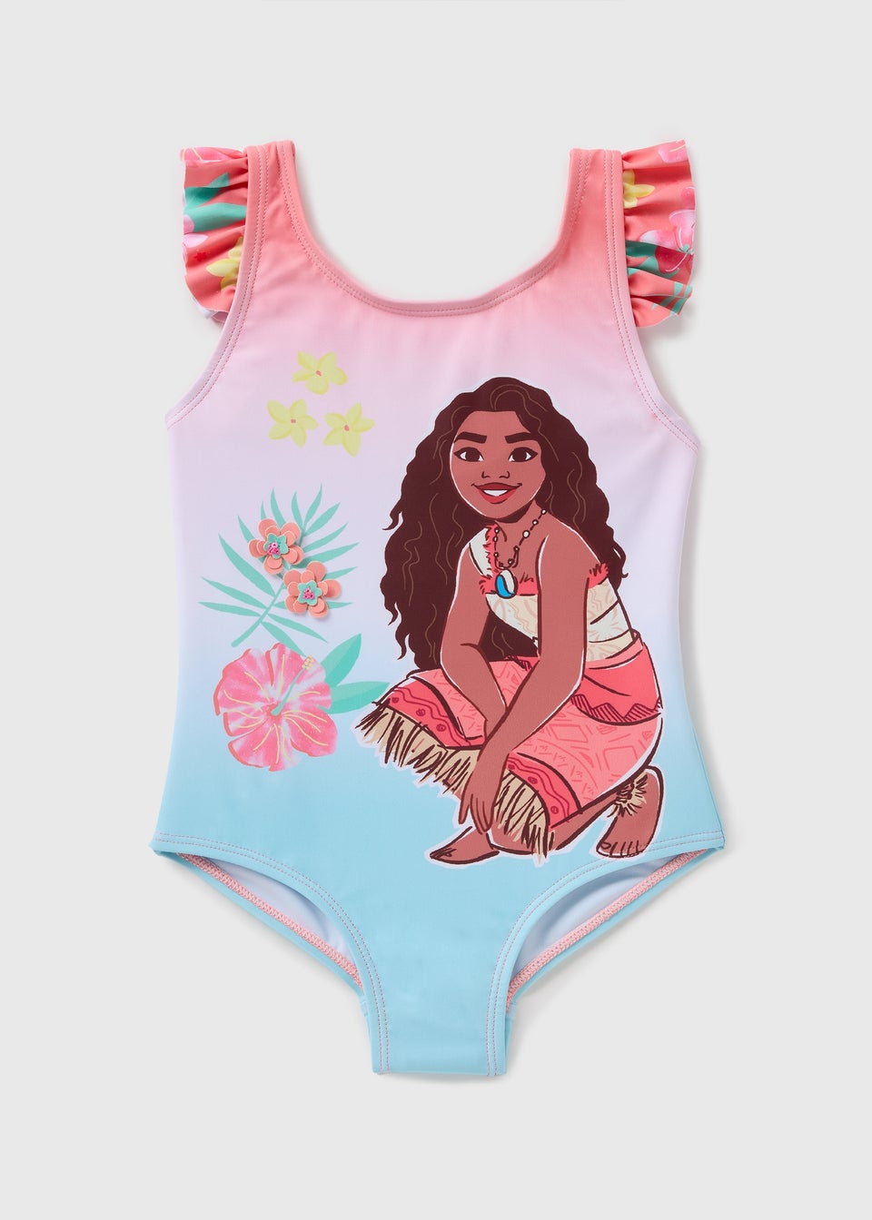 Girls Pink Moana Swimsuit (1-7yrs)