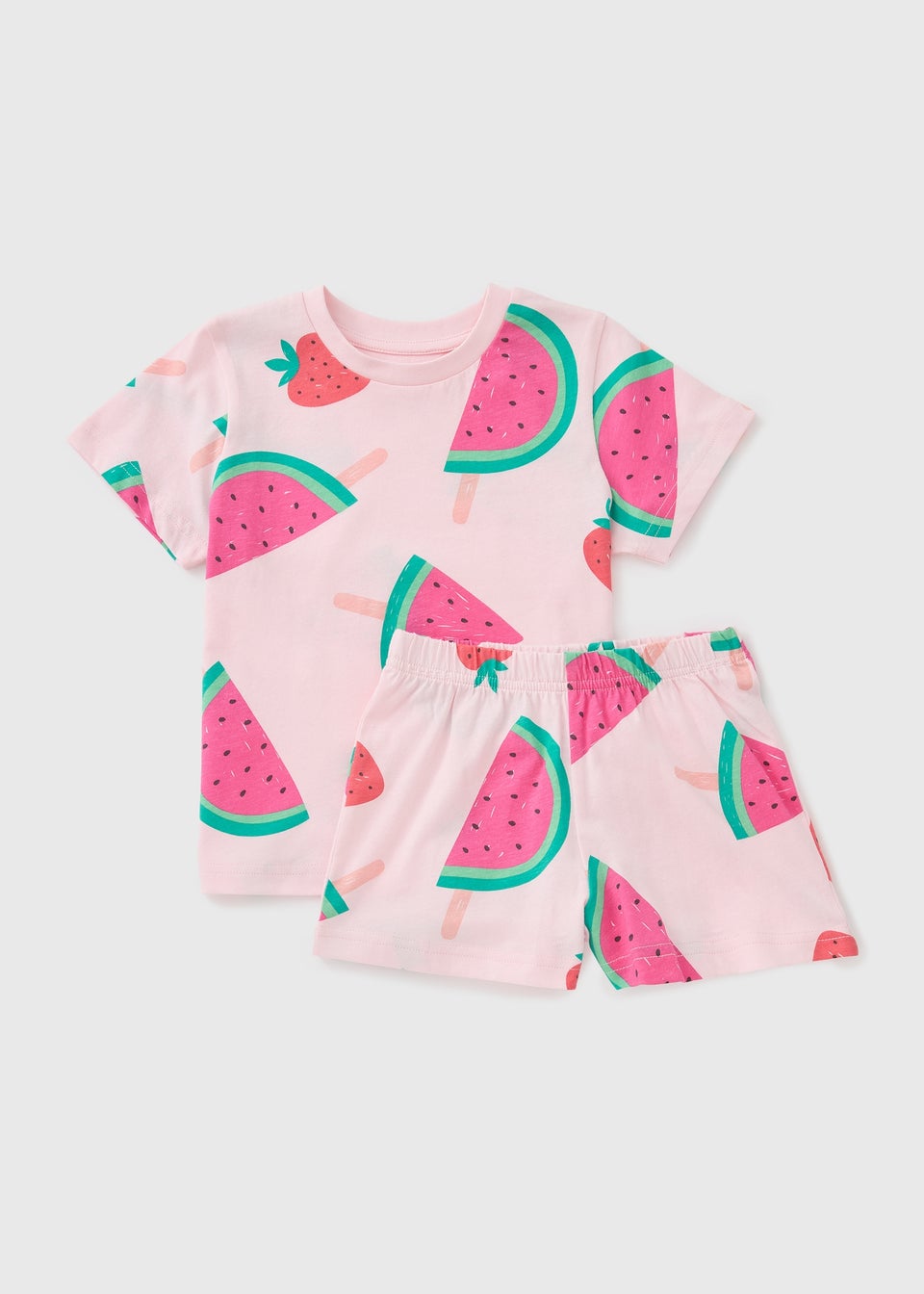 Girls Pink Watermelon Pyjama Set (1-13yrs)