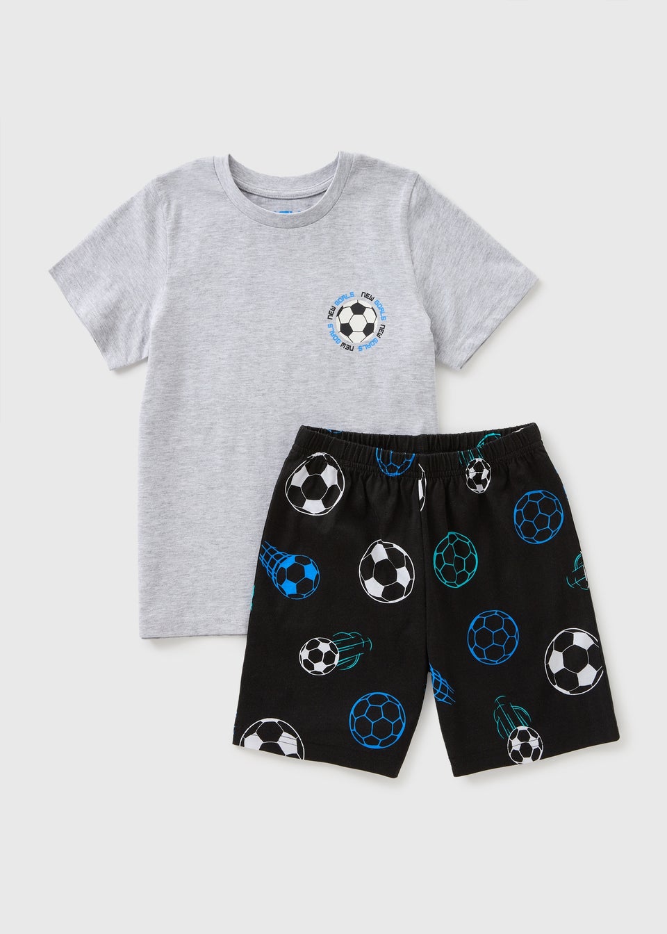 Boys Grey Football Pyjama Set (4-13yrs)