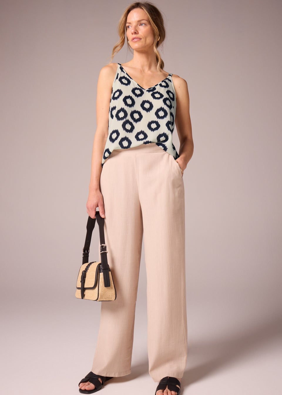 Et Vous Sage Patterned Cami Top