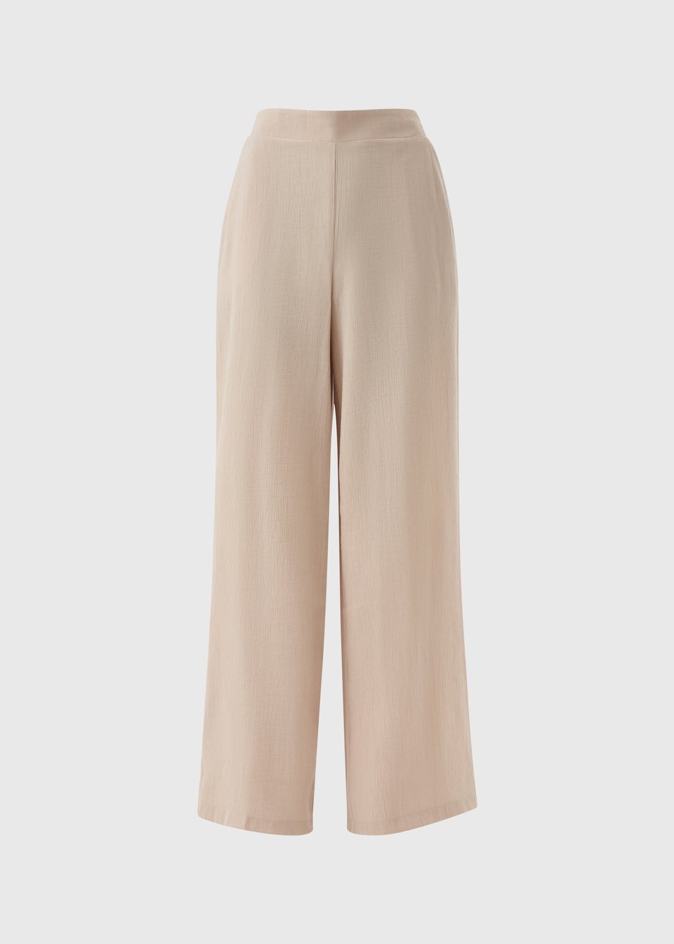Et Vous Beige Co Ord Textured Wide Leg Trousers