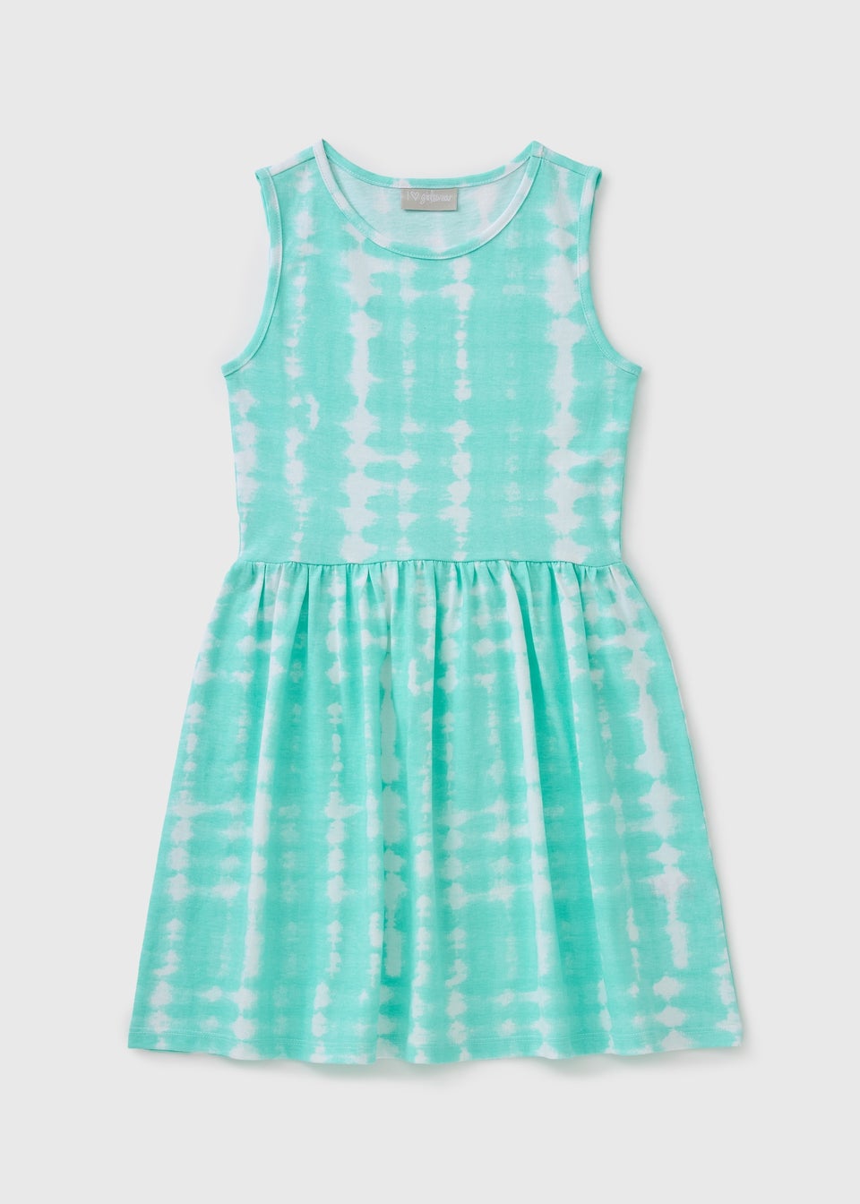 Girls Turquoise Tie Dye Dress (7-15yrs)
