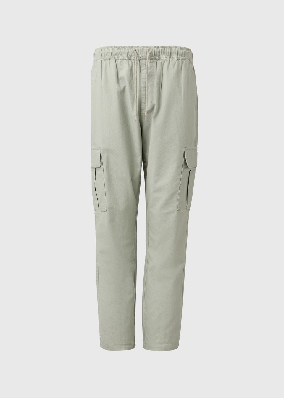 Sage Linen Cargo Trousers