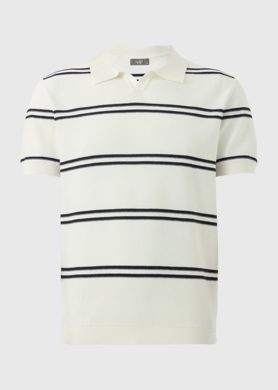 White Reverse Stripe Polo Shirt