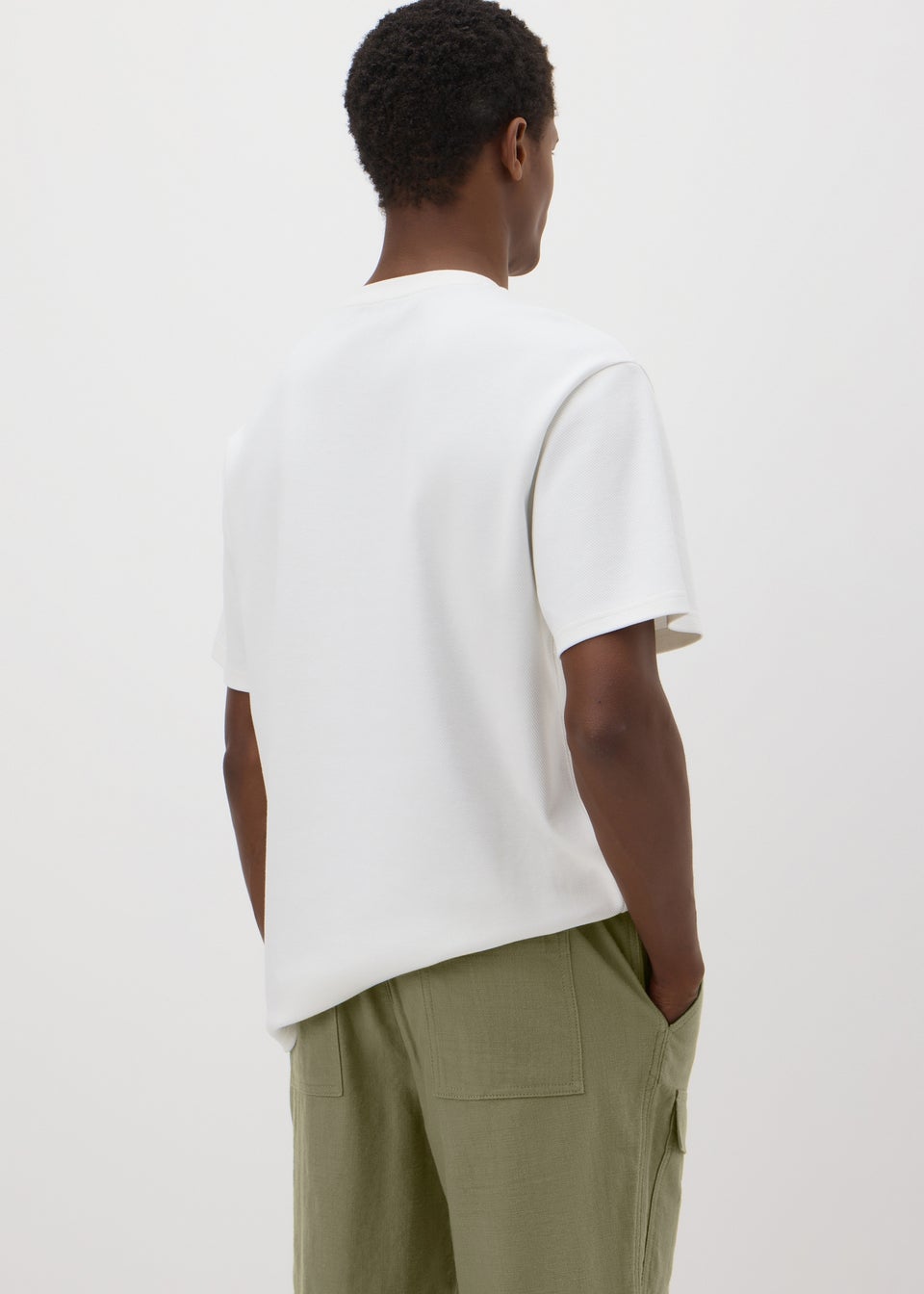 Sage Green Textured Pocket Shorts