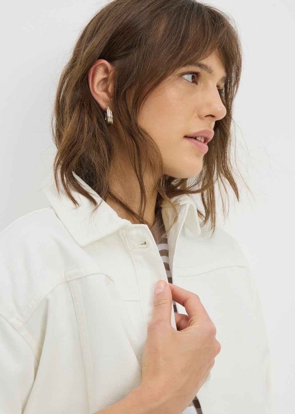 Ecru Denim Shacket