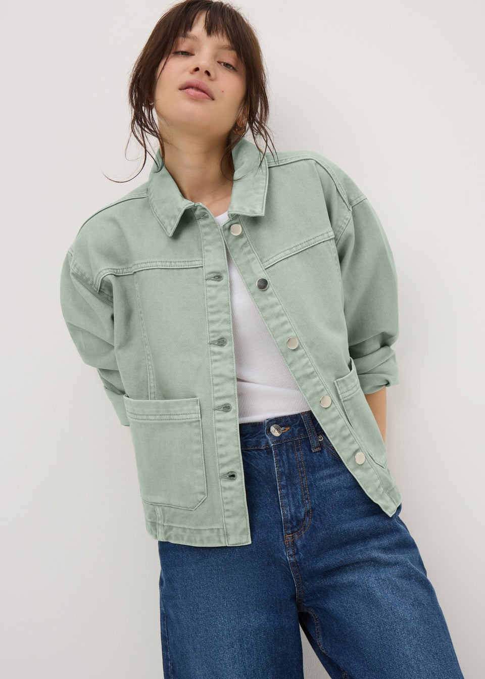 Sage Denim Shacket