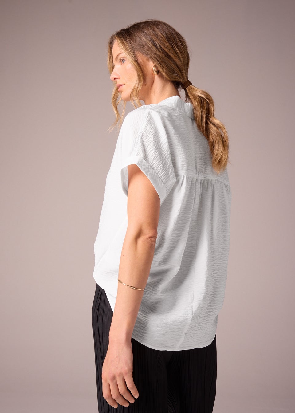 Et Vous White Popover Blouse