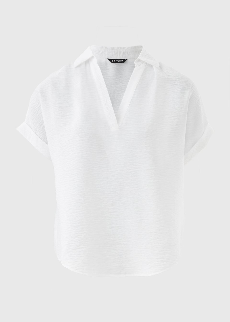 Et Vous White Popover Blouse