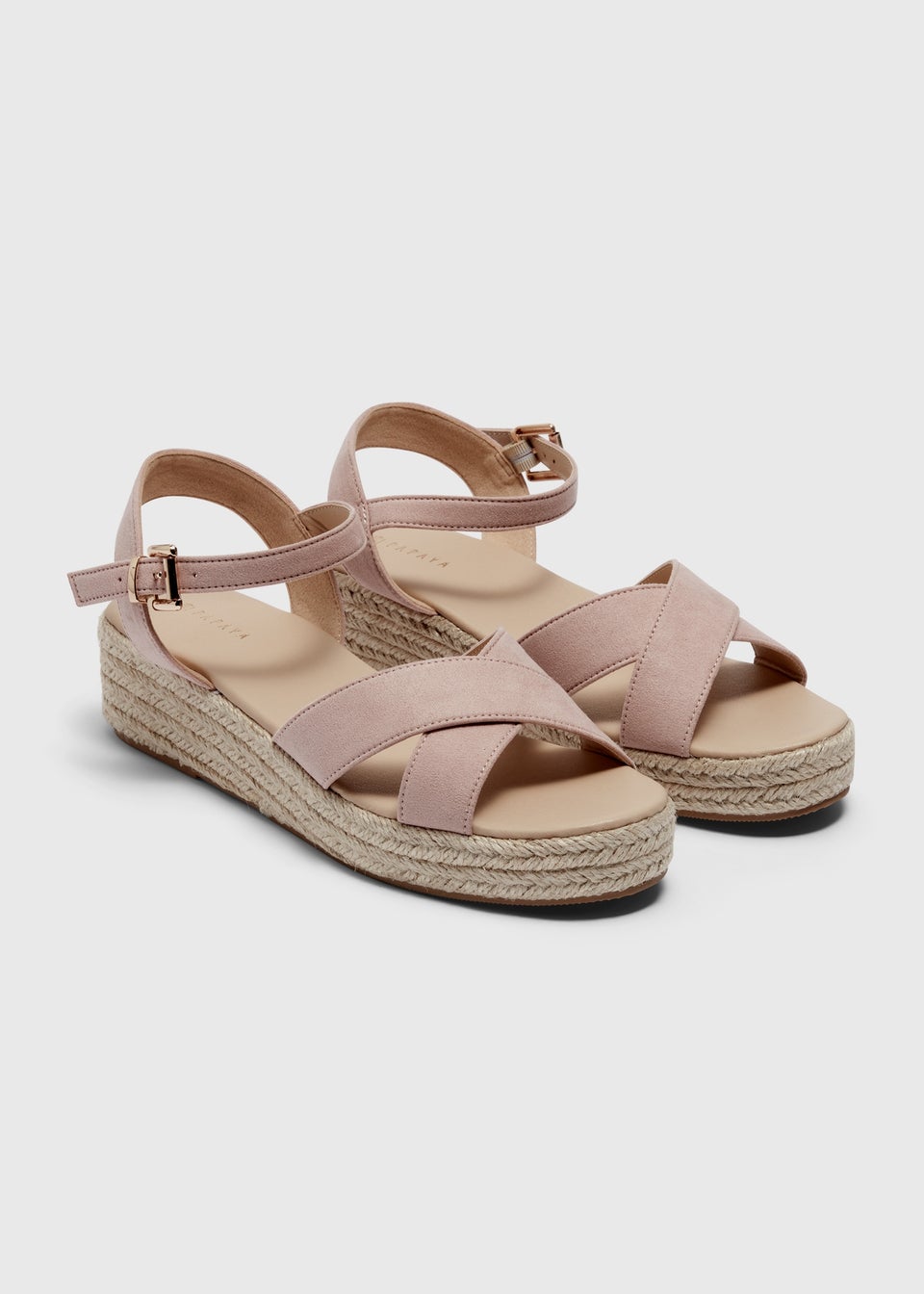 Nude Suede Look Espadrille Sandal