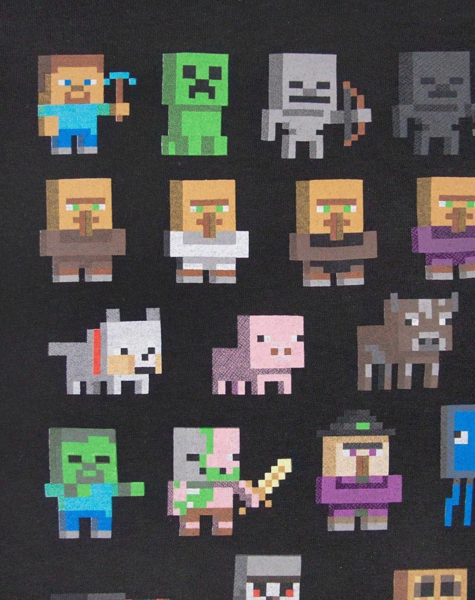 Minecraft Boys Black Sprites T-Shirt (3-15 Years)