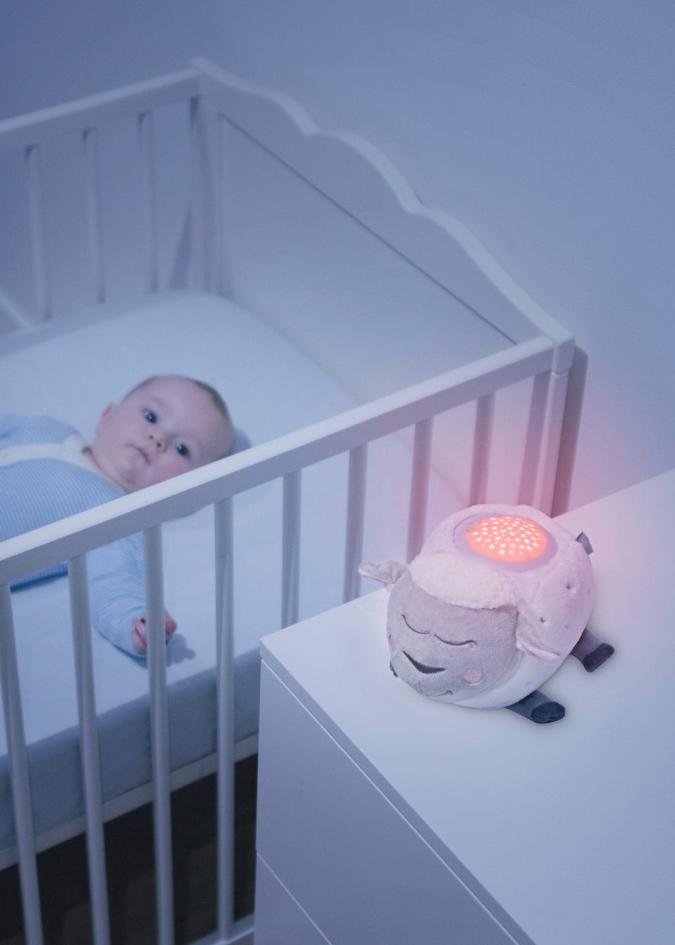 Badabulle White Lulu the Lamb Plush Nightlight