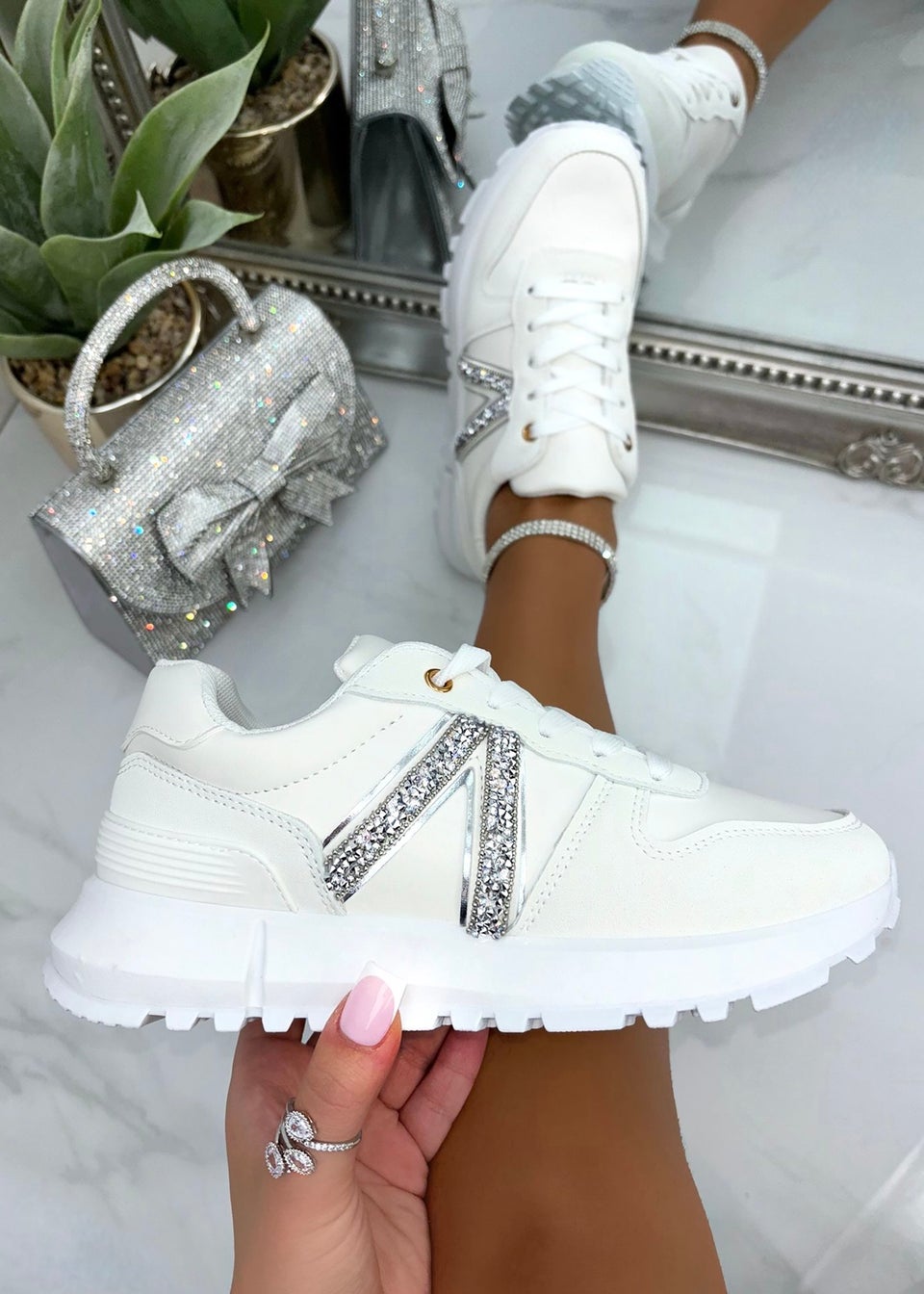 Matalan glitter trainers on sale