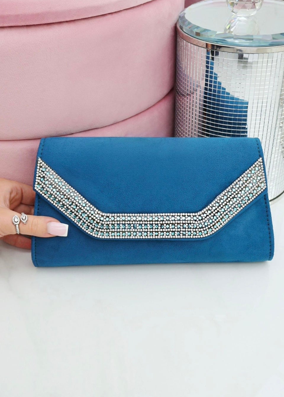 Love Lemonade Teal Crystal Royalty Bag