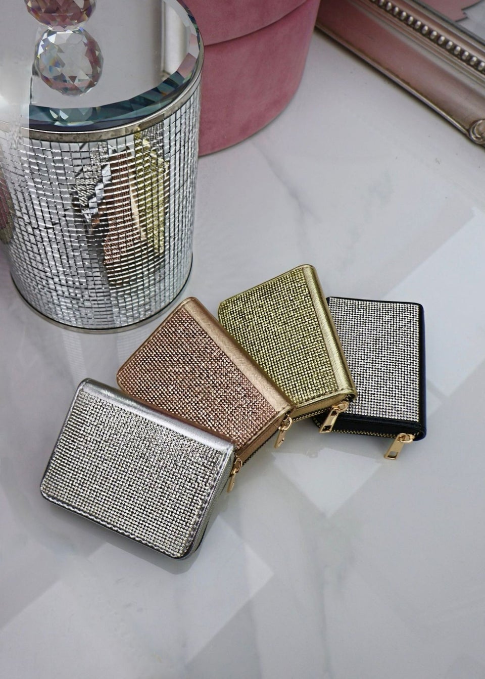 Love Lemonade Silver Crystal Sparkly Wallet