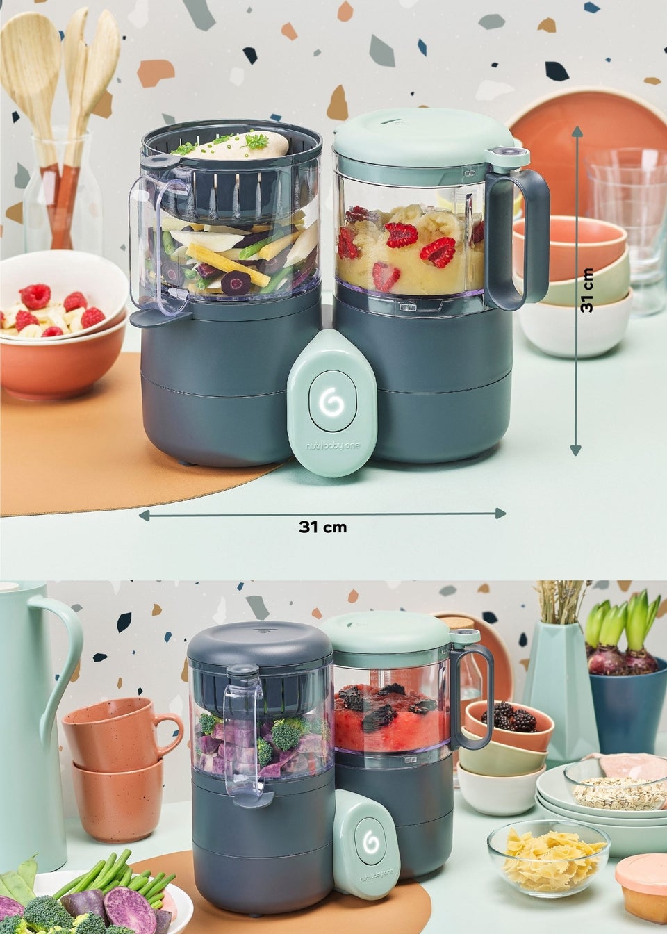Babymoov Grey Nutribaby One Multifunctional Baby Food Maker