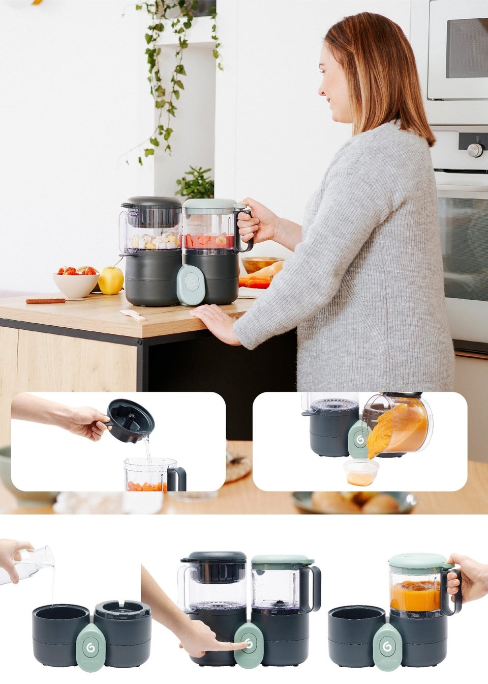 Babymoov Grey Nutribaby One Multifunctional Baby Food Maker