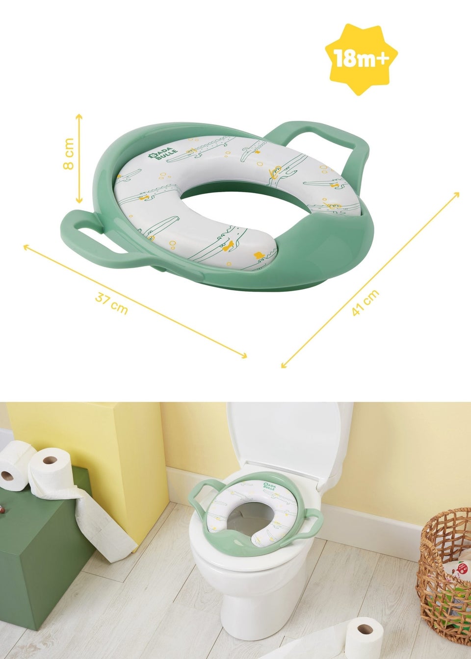 Badabulle Green Toilet Reducer with Handles